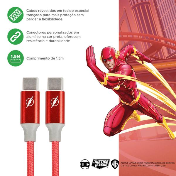 Imagem de Cabo Carregador Rápido Turbo Usb-C Tipo C The Flash Original