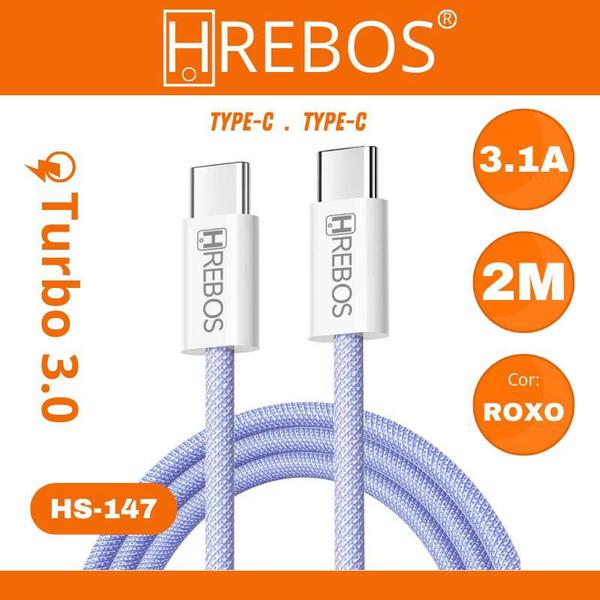 Imagem de Cabo Carregador Rápido Usb Type C - 2 Metros Reforçado Turbo