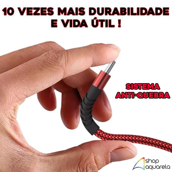 Imagem de Cabo Carregador Turbo Micro-USB V8 Reforçado 2 Metros