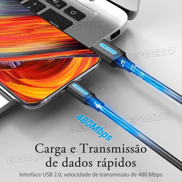 Imagem de Cabo Carregador Turbo USB C para USB A Vention 3 Três Metros