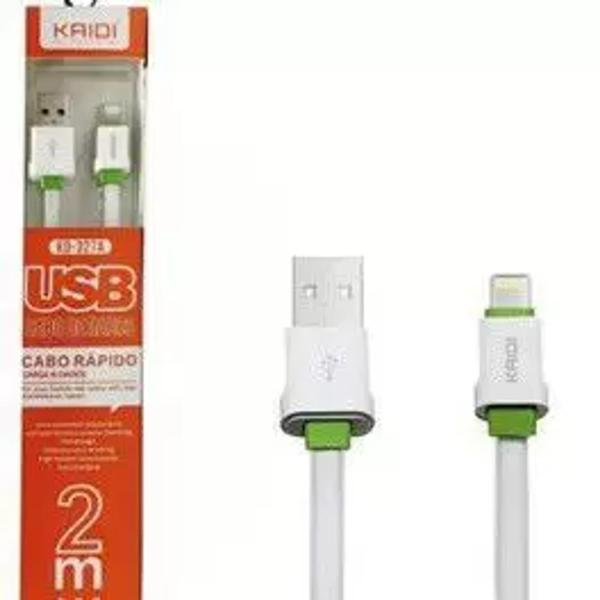 Imagem de Cabo Carregador Usb 2 metros Kaidi  lightning Kd - 327A  