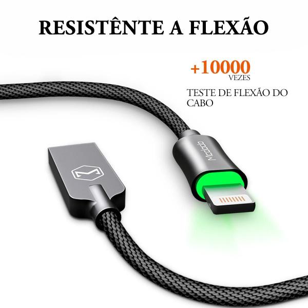 Imagem de Cabo Carregador Usb-A P/ Lightning 1 Metro Led Mcdodo