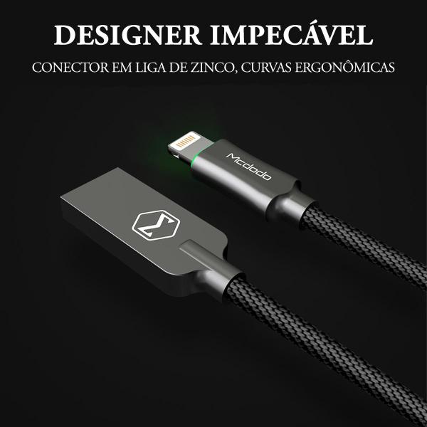 Imagem de Cabo Carregador Usb-A P/ Lightning 1 Metro Led Mcdodo