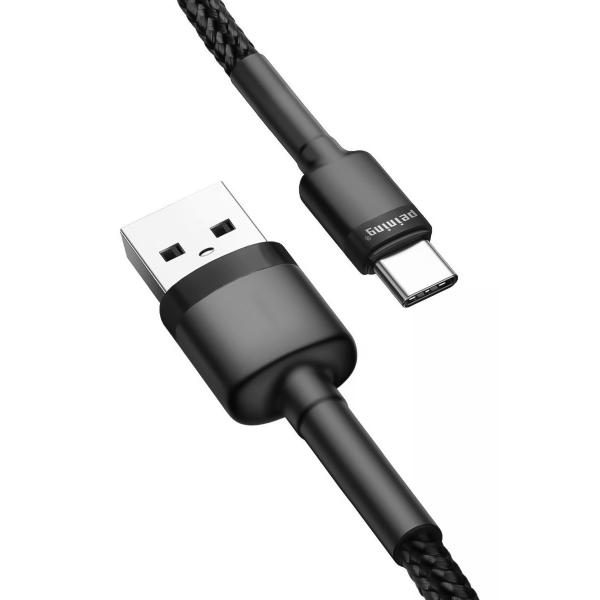 Imagem de Cabo Carregador USB-C Carregamento Rápido Nylon Reforçado