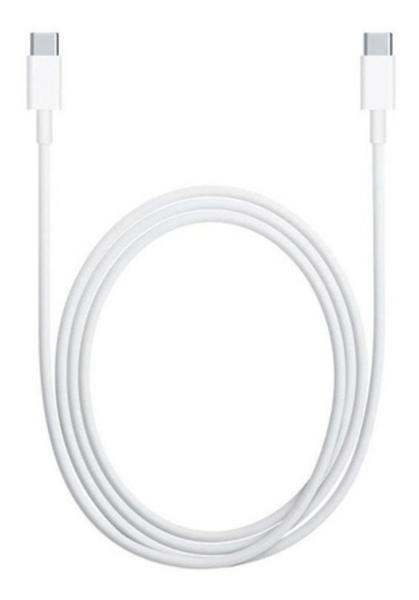 Imagem de Cabo Carregador Usb-C Tipo C 2 Lados 1M Branco Rápido Turbo