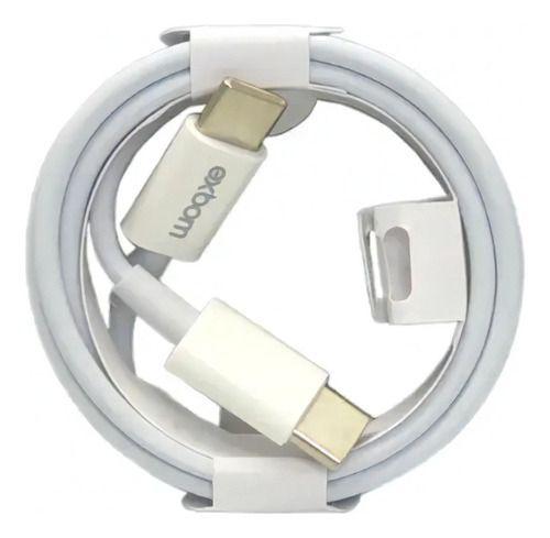 Imagem de Cabo Carregador Usb-c Tipo C 2 Lados 1m Branco Rápido Turbo