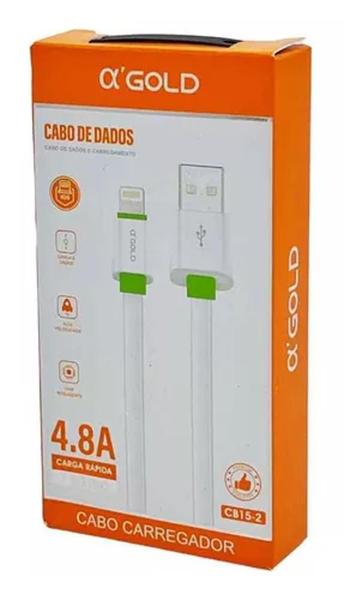 Cabo Carregador Usb Lightining Compatível Com 7 CB15-2 - A'Gold Imagem de Cabo Carregador Usb Lightining Compatível Com 7 CB15-2