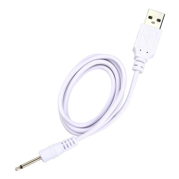 Imagem de Cabo Carregador USB Pino Fino P1 2,5 mm Branco - 75 cm