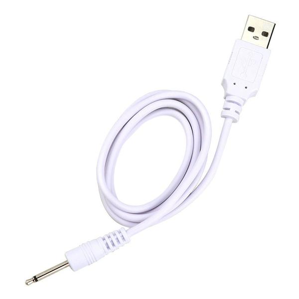 Imagem de Cabo Carregador USB Pino Fino P1 2,5 x 17 mm Branco - 75 cm