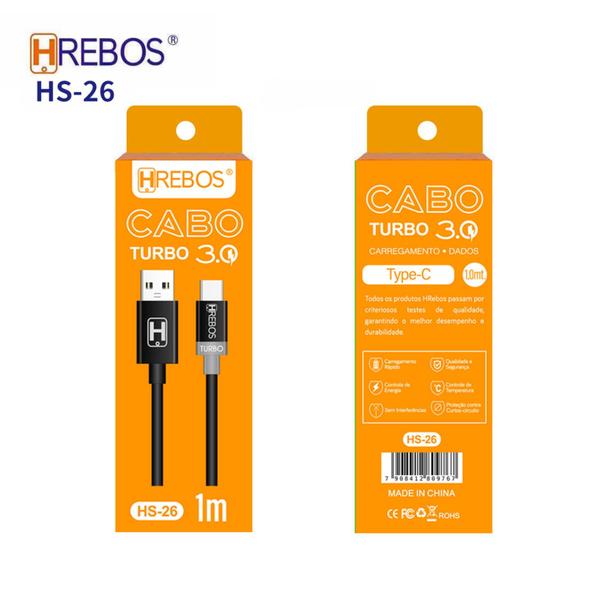 Imagem de Cabo Carregador Usb Tipo C Turbo Hs-26 Para Samsung Motorola