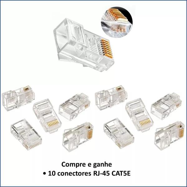 Cabo Cat5 Alarme/Cftv 100Mt 4 Pares C/10 Rj - Top - New Line Cable Imagem de Cabo Cat5 Alarme/Cftv 100Mt 4 Pares C/10 Rj - Top