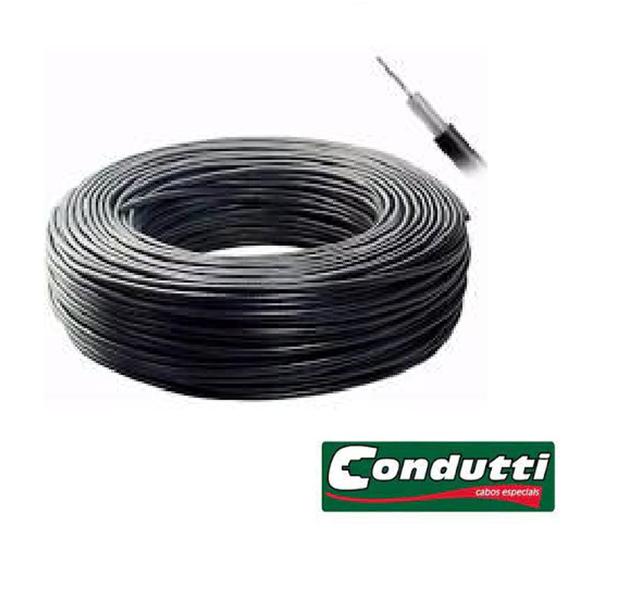 Cabo Cerca Eletrica Alta Tensao 4mm 100m Condutti Preto 597 Imagem de Cabo Cerca Eletrica Alta Tensao 4mm 100m Condutti Preto 597
