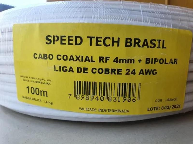 Imagem de Cabo Coaxial 100mts Speed Tech Brasil..