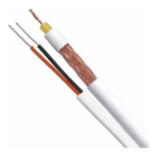 Cabo Coaxial Cftv Flexível 4Mm Bipolar 2 Vias 80% Malha 100M - New Line Cable Imagem de Cabo Coaxial Cftv Flexível 4Mm Bipolar 2 Vias 80% Malha 100M