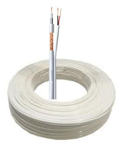 Cabo Coaxial Cftv Flexível 4Mm Bipolar 2 Vias 80% Malha 100M - New Line Cable Imagem de Cabo Coaxial Cftv Flexível 4Mm Bipolar 2 Vias 80% Malha 100M