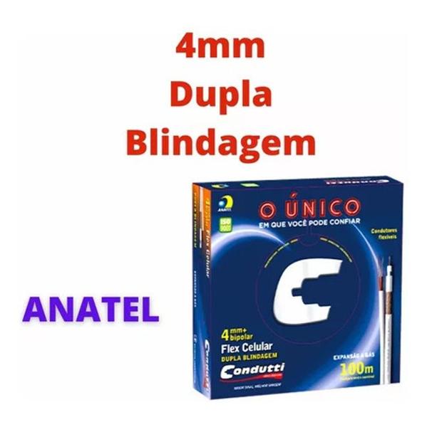 Imagem de Cabo Coaxial Condutti 4Mm Bipolar Dupla Blindagem 100M Cobre (1476)