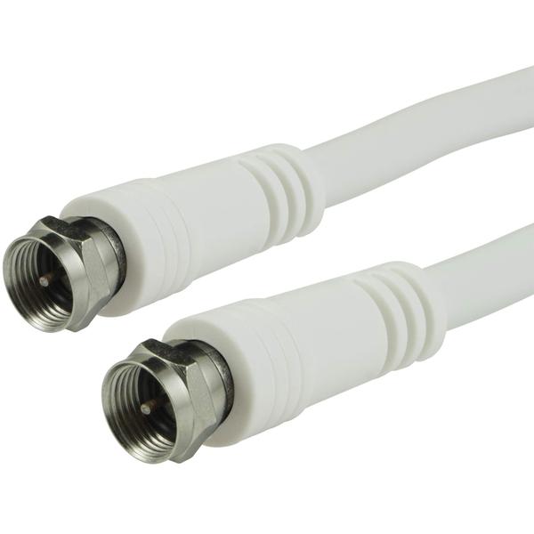 Imagem de Cabo coaxial GE RG6 Conectores tipo F de 25 pés com blindagem dupla