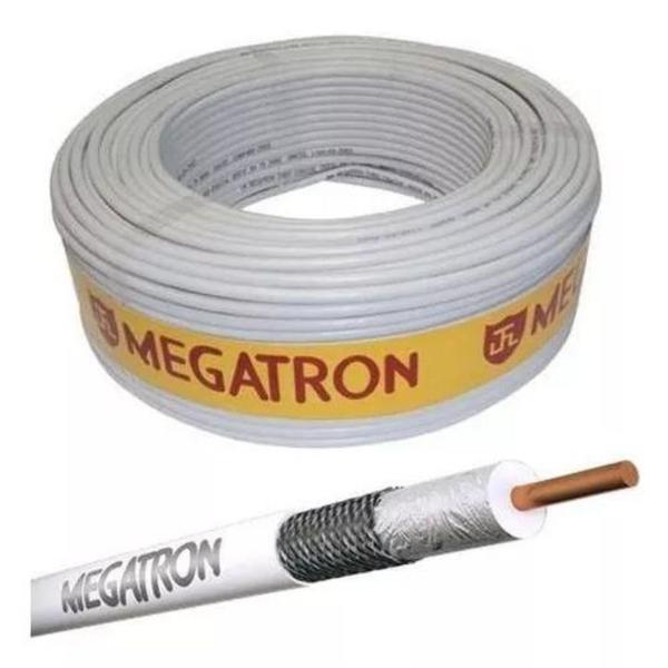 Imagem de Cabo Coaxial Malha 67% Rg 59  Bobina 100m Branco Megatron 