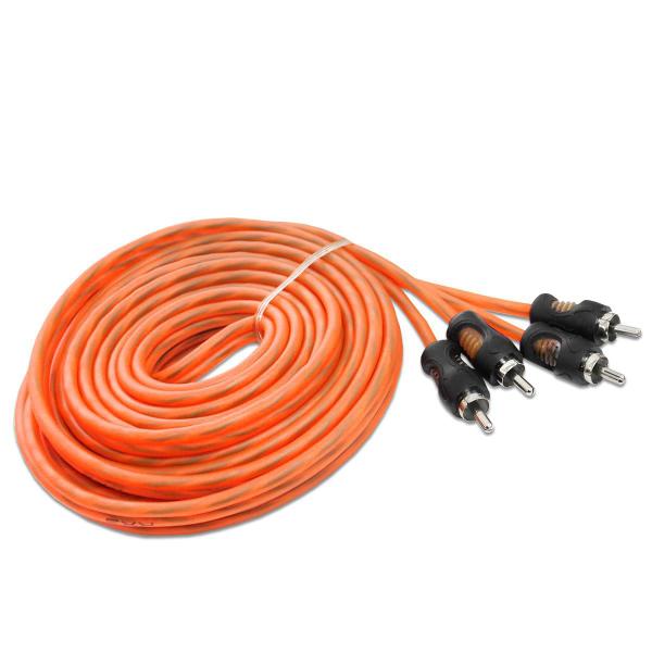 Imagem de Cabo Coaxial RCA KX3 5 Metros 5mm Flexível Laranja Dupla Blindagem