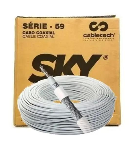 Imagem de Cabo Coaxial Serie 59 Padrão SKY com 100 Metros