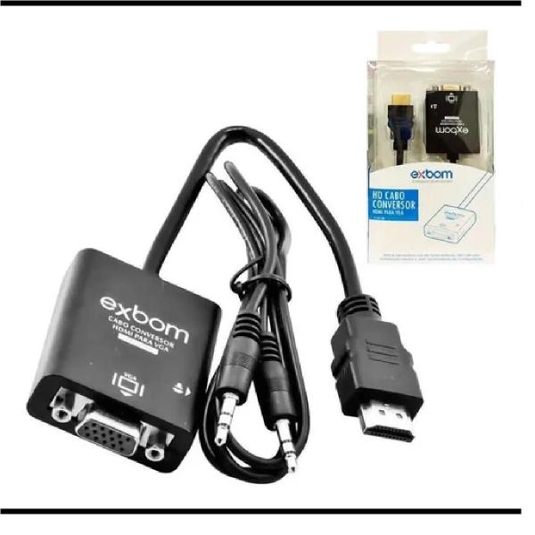 Imagem de Cabo com conector conversor hdmi para vga mod.:cc-hva100 