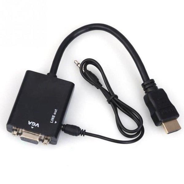 Imagem de Cabo Conversor Adaptador Hdmi Para Vga Com Áudio