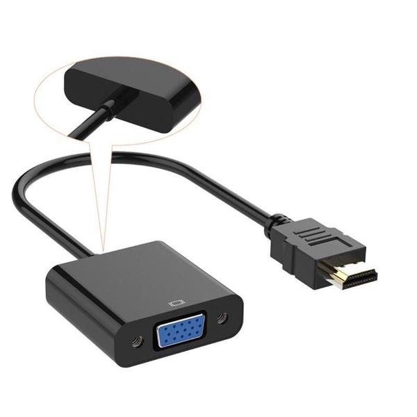 Cabo Conversor Adaptador Hdmi Para Vga Com Saida De Audio - keedi Imagem de Cabo Conversor Adaptador Hdmi Para Vga Com Saida De Audio