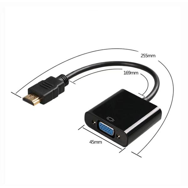 Cabo Conversor Adaptador Hdmi Para Vga Com Saida De Audio - keedi Imagem de Cabo Conversor Adaptador Hdmi Para Vga Com Saida De Audio