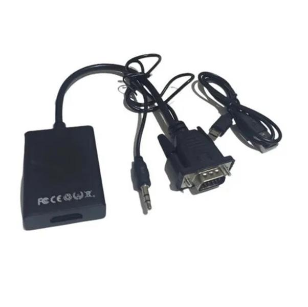 Imagem de Cabo Conversor Adaptador Vga Macho Para Hdmi Fêmea 1080p - Império