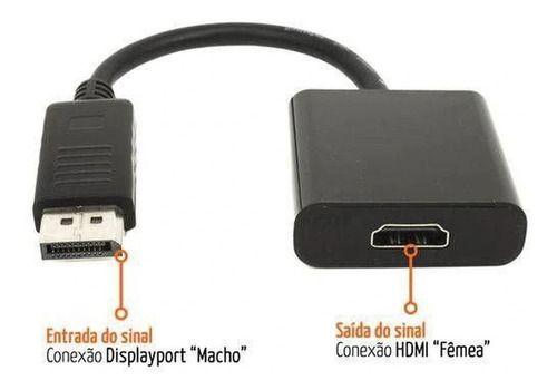 Imagem de Cabo Conversor Displayport Para Hdmi Preto Mtv-602 - Tomate