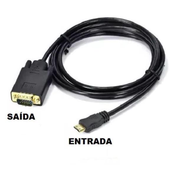 Imagem de Cabo Conversor Hdmi Macho Para Vga Macho 1.80 Mt Banhado cb148