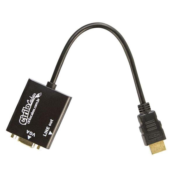 Imagem de Cabo Conversor Hdmi Para Vga Com Áudio - Cirilo Cabos