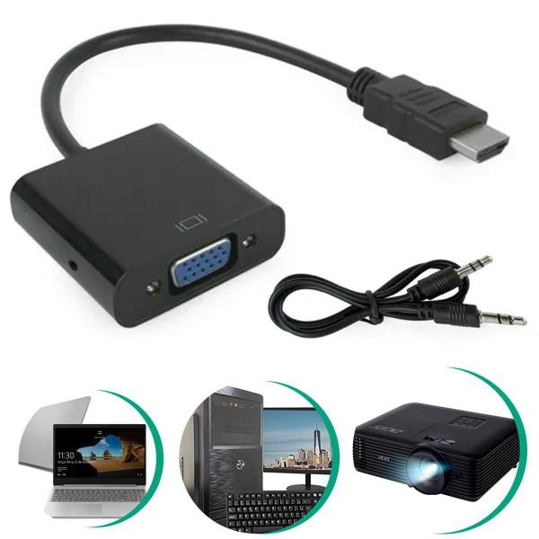 Imagem de Cabo Conversor Hdmi para Vga Com Audio