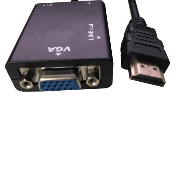 Imagem de Cabo Conversor Hdmi Para Vga Global Cb0109b Com Som Peining