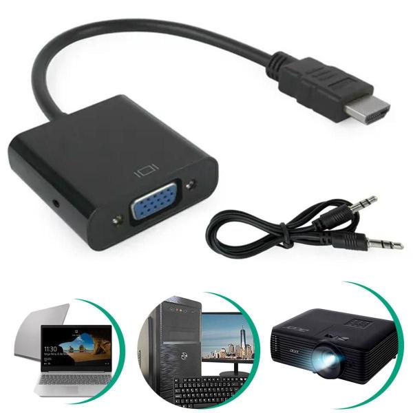 Imagem de Cabo Conversor Hdmi Para Vga Sem Audio Adp-002bk