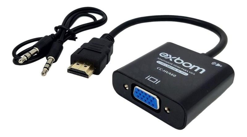 Imagem de Cabo Conversor Hdmi Vga Com Áudio Cc-hva60 Exbom