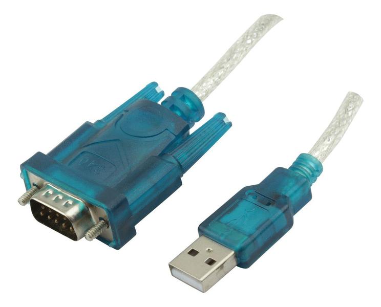 Imagem de Cabo Conversor Porta Serial Rs232 Usb Azul Vga Macho 70cm