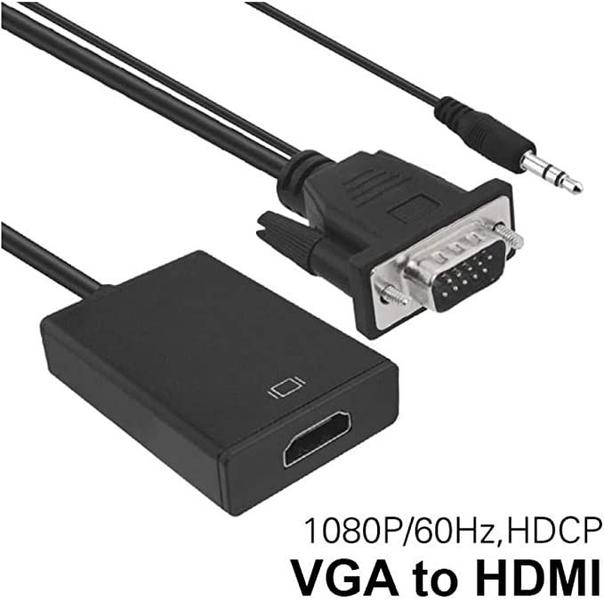 Imagem de Cabo Conversor VGA para HDMI c Áudio e Vídeo1080p