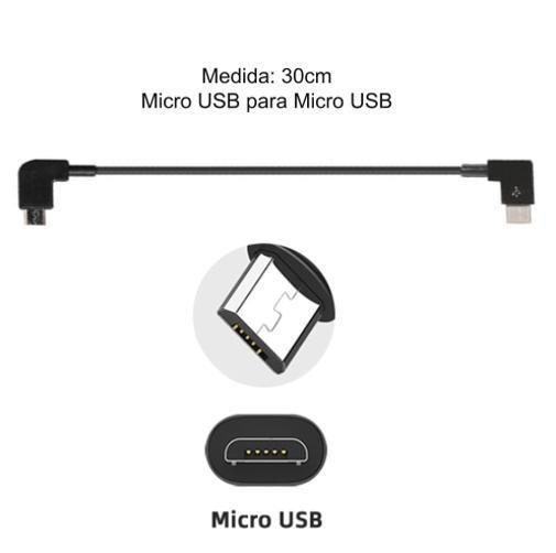 Imagem de Cabo Dados Micro Usb Para Micro Usb Controle Drones Dji