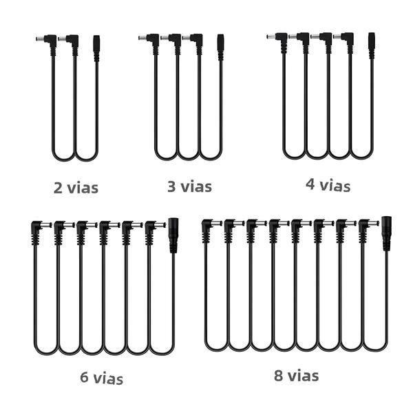 Imagem de Cabo Daisy Chain para Pedais de Guitarra (1 a 10 Saídas) - Adaptador 9V DC