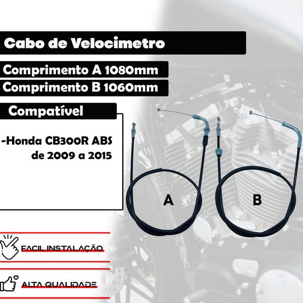 Imagem de Cabo De Acelerador A + B Para Honda CB 300R 2009 2010 2011 2012 2013 2014 2015 Com ABS CB300R