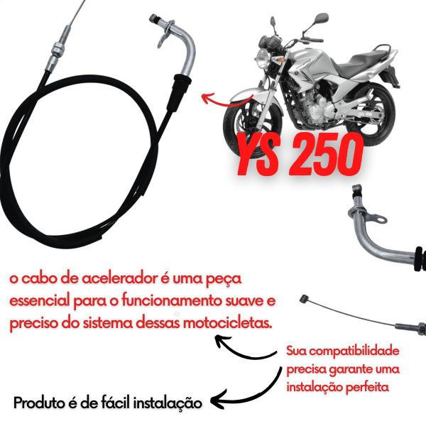 Imagem de Cabo De Acelerador Yamaha Fazer 250 Ys 2011 Até 2017 Tipo A