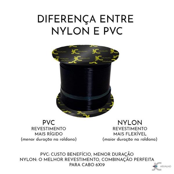 Imagem de Cabo De Aço 1/8 Revestido Em Nylon 6X19 Academia Fitness 50M