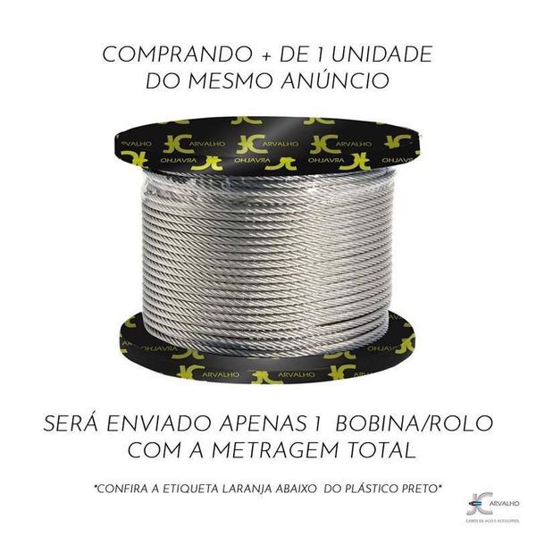 Imagem de Cabo De Aço Galvanizado 5/64 2Mm 6X7 Aa 200 Metros