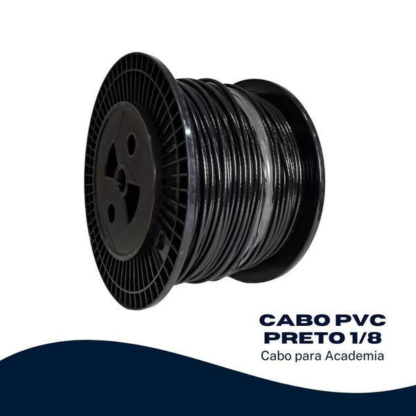 Imagem de Cabo de Aço Revestido PVC Preto 4,8mm 20m 6x19 592kgf