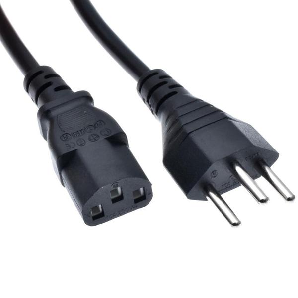 Imagem de Cabo De Alimentação Ac Pc Monitor Fonte Tripolar 1,2M Plug