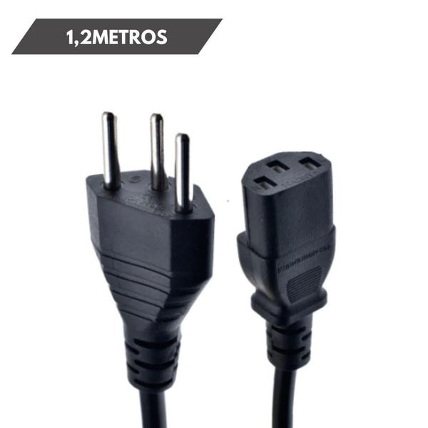 Cabo de Alimentação Tripolar para Fonte de PC e Monitor - Cabo de Energia EA Imagem de Cabo de Alimentação Tripolar para Fonte de PC e Monitor