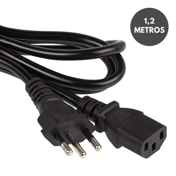 Cabo de Alimentação Tripolar para Fonte de PC e Monitor - Cabo de Energia EA Imagem de Cabo de Alimentação Tripolar para Fonte de PC e Monitor