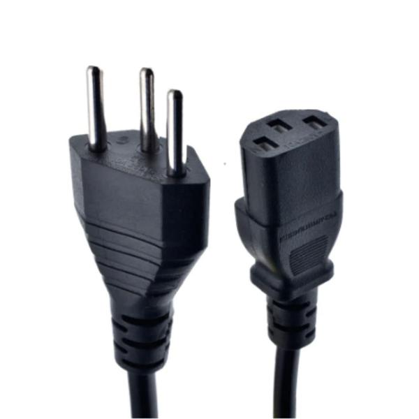 Cabo de Alimentação Tripolar para Fonte de PC e Monitor - Cabo de Energia EA Imagem de Cabo de Alimentação Tripolar para Fonte de PC e Monitor