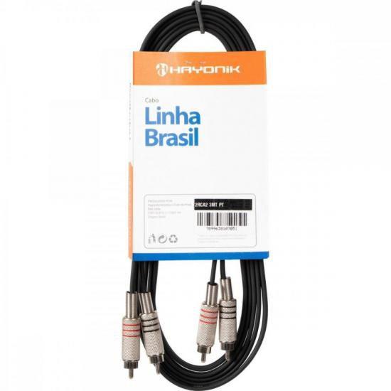 Imagem de Cabo de Áudio Linha BRASIL 2RCA2 5M Preto HAYONIK